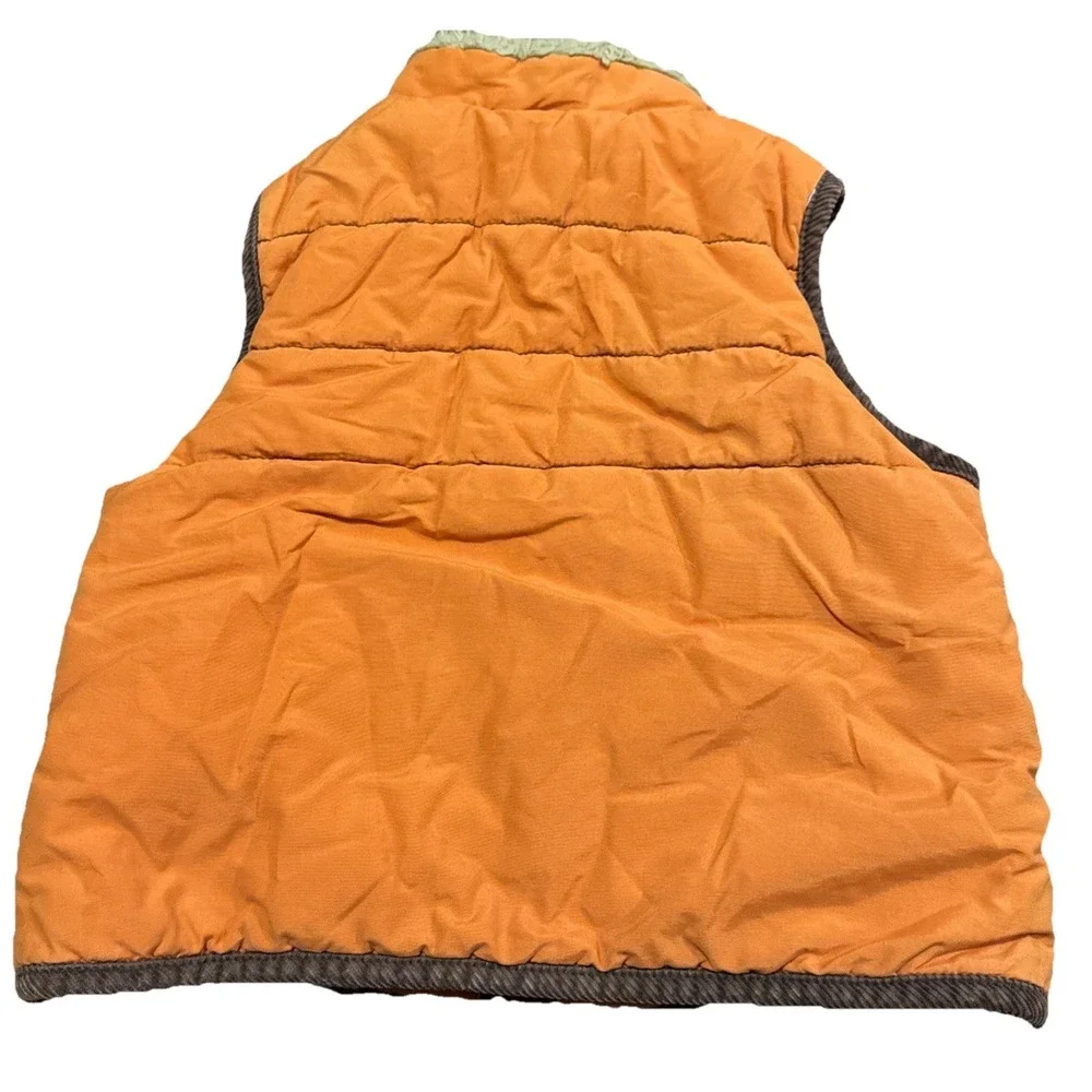Toddler Gymboree 18-24 Month Orange &‎ Brown Puffer Vest Rocky MTN Camper